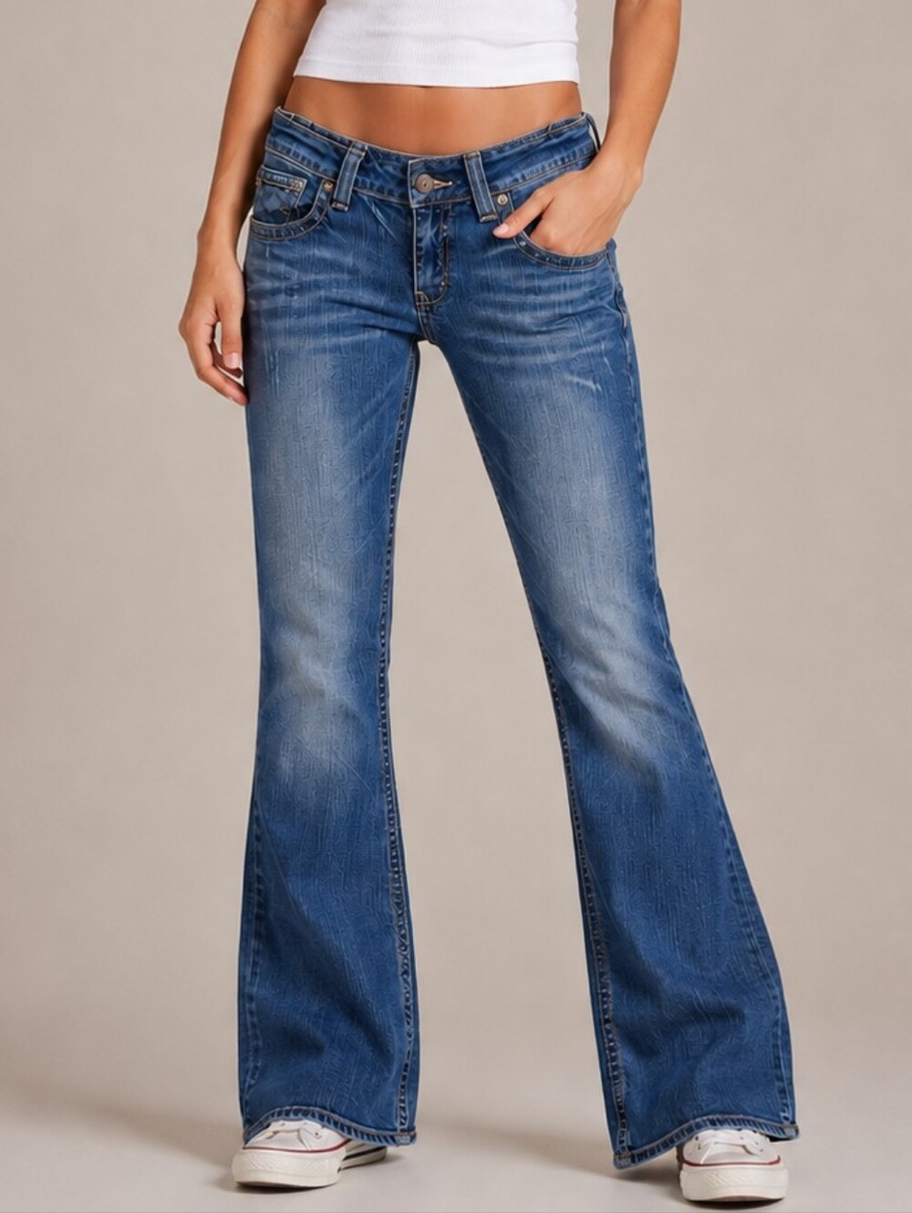 Big Star Sweet Ultra Low Rise Blue Denim Bootcut Jeans Size 30XXL Long Tall Y2K